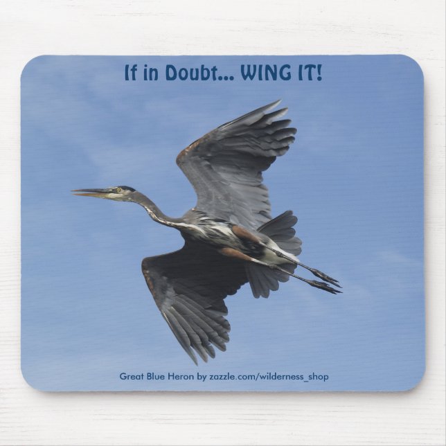 GREAT BLUE HERON Mousepad (Vorne)
