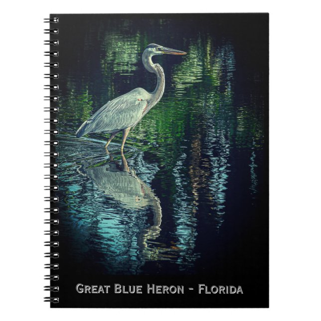 Great Blue Heron Notebook Notizblock (Vorderseite)