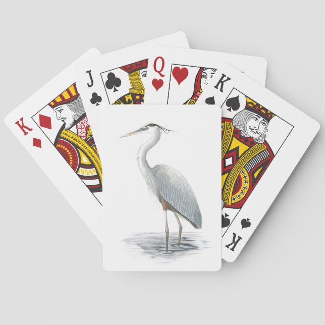 Great Blue Heron Playing Cards Spielkarten (Rückseite)
