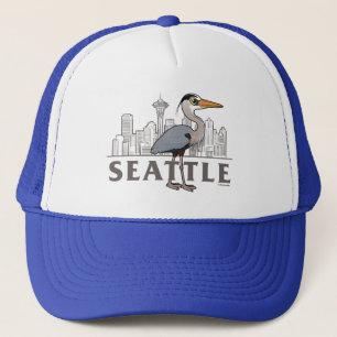 Great Blue Heron Seattle City Bird Truckerkappe