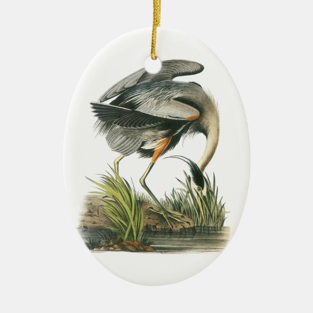 Great Blue Heron von Audubon Keramik Ornament (Vorne)