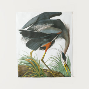 Great Blue Heron von John James Audubon Wandteppich