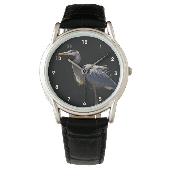 Great Blue Heron Watch Armbanduhr (Vorderseite)
