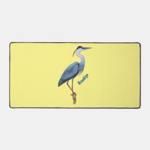 Great blue herone Cartoon Illustration Schreibtischunterlage