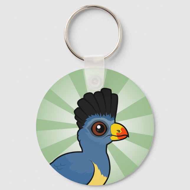 Great Blue Turaco Schlüsselanhänger (Vorderseite)