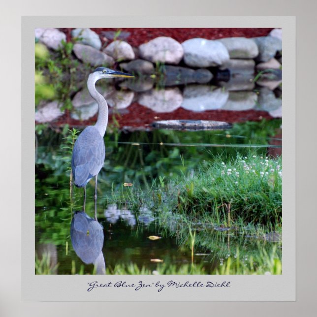 Great Blue Zen Poster (Vorne)