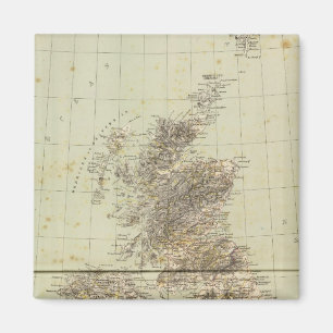 Great Britain Atlas Map Magnet