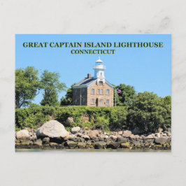 Great Captain Island Lighthouse, CT Postcard Postkarte