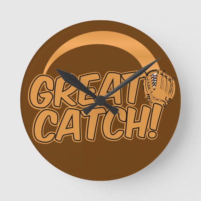GREAT CATCH! custom wall clock Runde Wanduhr (Vorderseite)