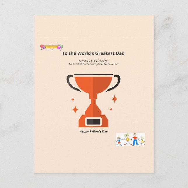 Great Daddy Postkarte (Vorderseite)