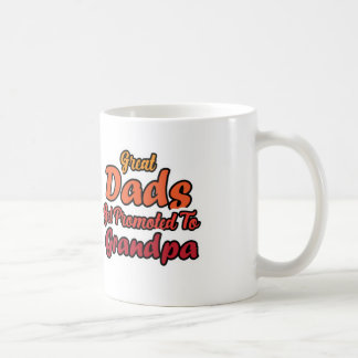 Great Dads Get Promoted To Grandpa Retro Typograph Kaffeetasse