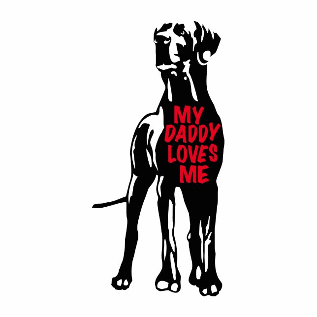 Great Dane 3d-Ornament Cutout Fotoskulptur Magnet (Vorne)