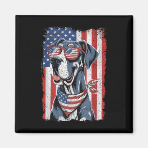 Great Dane 4. Juli Hund Patriotisch Usa Flagge Man Magnet