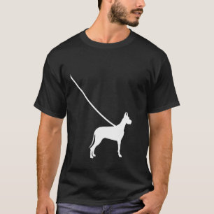 Great Dane auf einem Leash Hund Mama Vater Pet Nie T-Shirt
