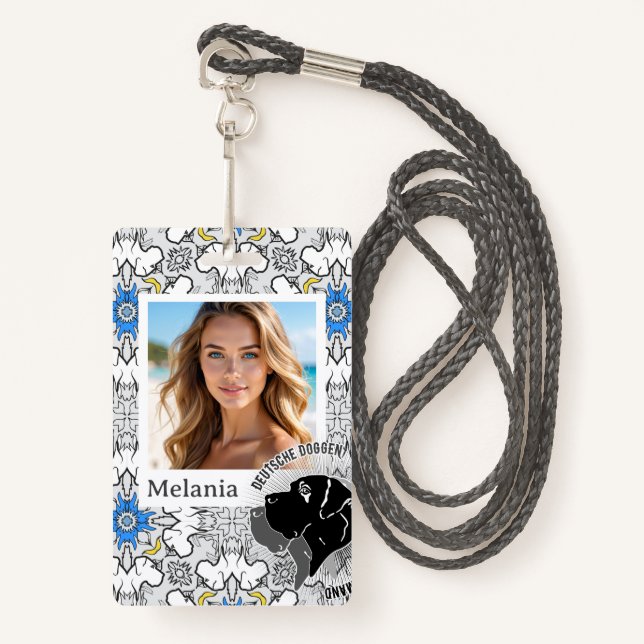 Great Dane  Ausweis (Vorderseite mit Schlüsselband)