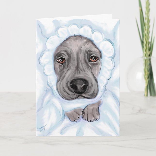 Great Dane Baby Black Boy Ankündigungen (Vorderseite)