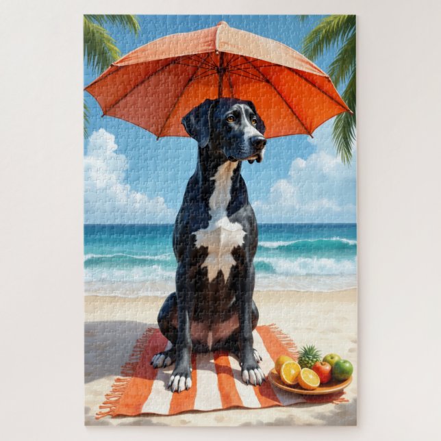 Great Dane Beach Relax Scene (Vertikal)