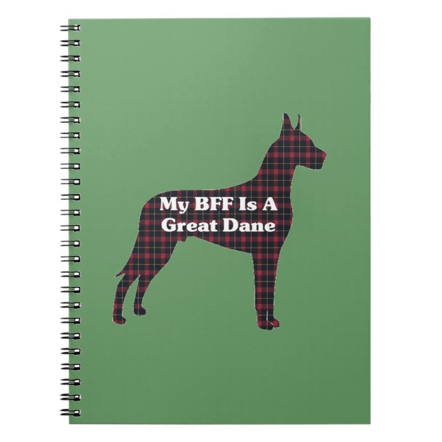 Great Dane BESTE FREUNDIN Notizblock (Vorderseite)