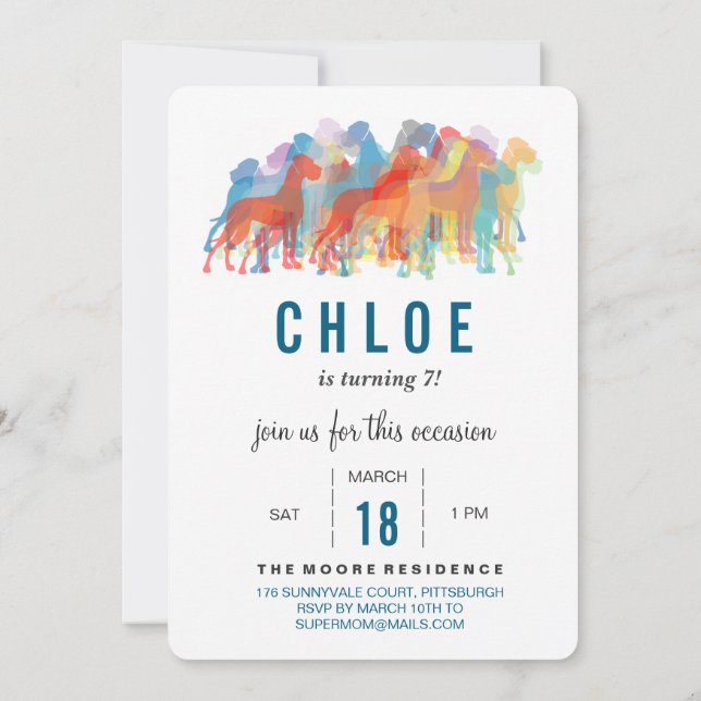 Great Dane Birthday Invitation (Dos)