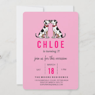 Great Dane Birthday Invitation Einladung