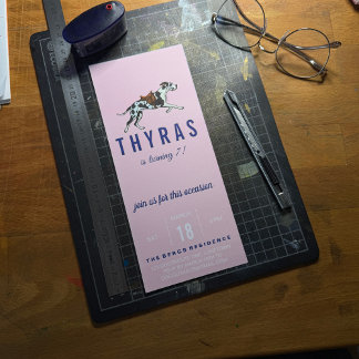 Great Dane Birthday Invitation with Photo Einladung