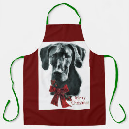 Great Dane Black Christmas Geschenke Schürze