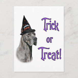 Great Dane (blau) Trick Postkarte