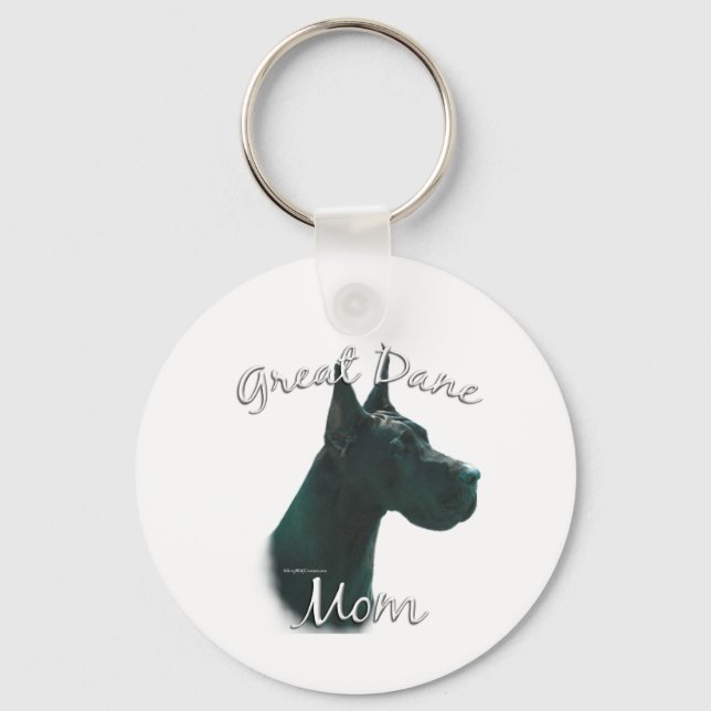 Great Dane (blk) Mama 2 Schlüsselanhänger (Vorderseite)