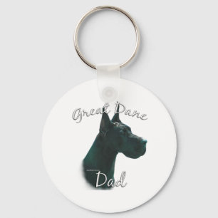 Great Dane (blk) Vater 2 Schlüsselanhänger