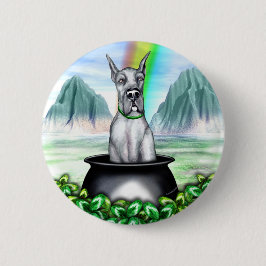 Great Dane Blue Pot O Gold Button
