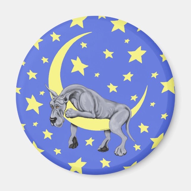 Great Dane Blue Twinkle - Maßgeschneidert Magnet (Vorne)