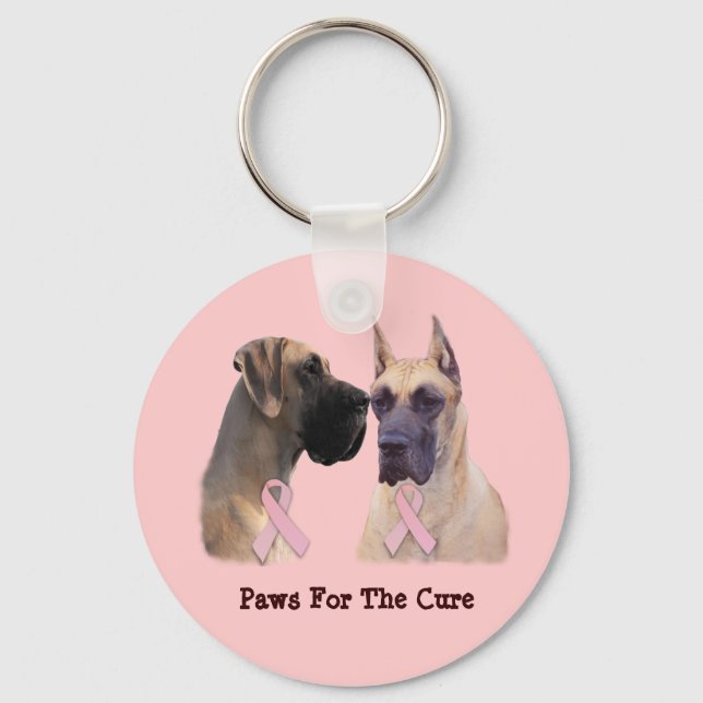 Great Dane Breast Cancer Schlüsselanhänger (Vorderseite)