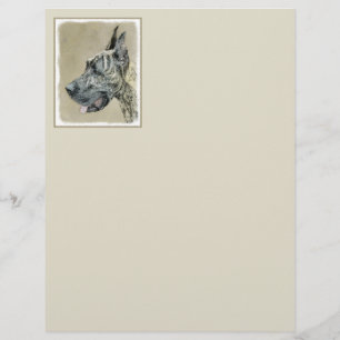 Great Dane (Brindle) Malerei - Original Hunde Art