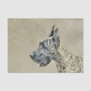 Great Dane (Brindle) Malerei - Original Hunde Art Seidenpapier