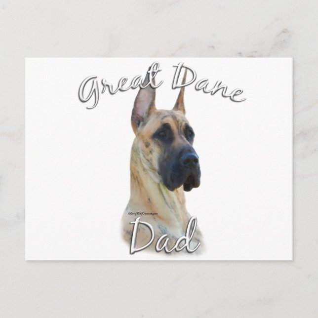 Great Dane (brindle) Mama 2 Postkarte (Vorderseite)