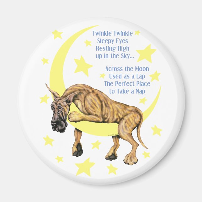 Great Dane Brindle Twinkle Magnet (Vorne)