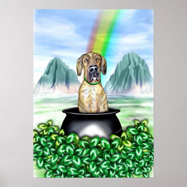 Great Dane Brindle UC Pot O Gold Poster (Vorne)