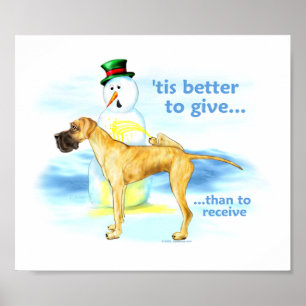 Great Dane BTG Brindle UC Poster
