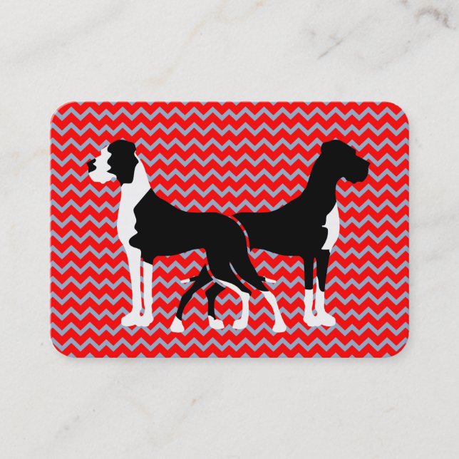 Great Dane Business Cards Visitenkarte (Vorderseite)
