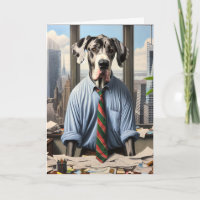 Great Dane Businessman Birthday