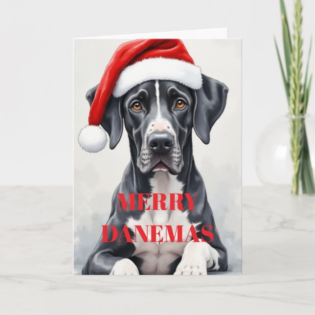 Great Dane CHRISTMAS CARD Karte (Vorderseite)