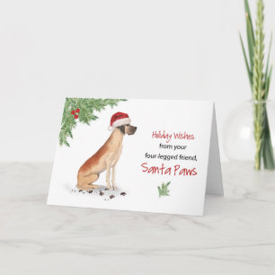 Great Dane Christmas From Dog in Funny Weihnachtsm Karte