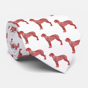 Great Dane Christmas Hund Silhouette White Neck Krawatte