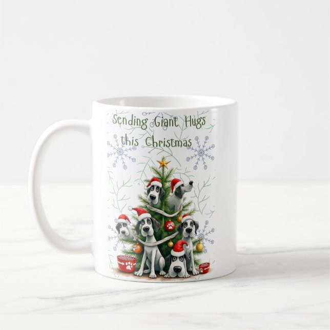 Great Dane Christmas Mug (Gauche)