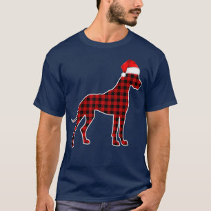 Great Dane Christmas Pajamas Familie Red Kariert T-Shirt