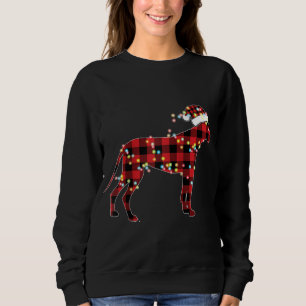 Great Dane Christmas Red Kariert Buffalo Pajamas X Sweatshirt