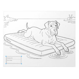 Great Dane coloring contest fun  Notizblock