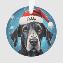 Great Dane Custom Christmas Ornament