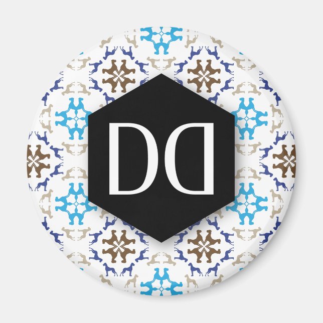 Great Dane DD Pattern Magnet (Vorne)