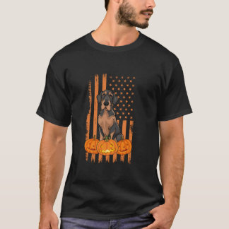 Great Dane Dog American Flag Patriotic Halloween C T-Shirt
